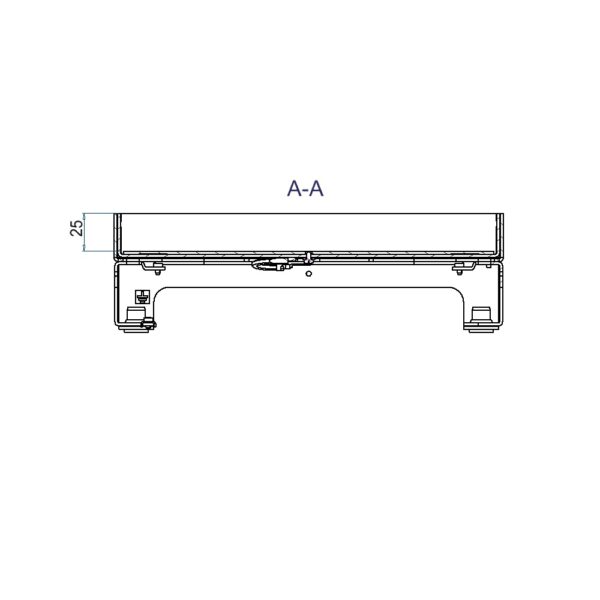 Produktbild UBD 264 255  -  Unterflur-Bodendose UBD 260 inkl. Blinddeckel mit Kante, geschlossen, und 25mm Vertiefung